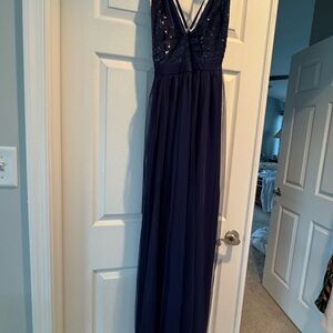 Elegant Navy Blue Gown